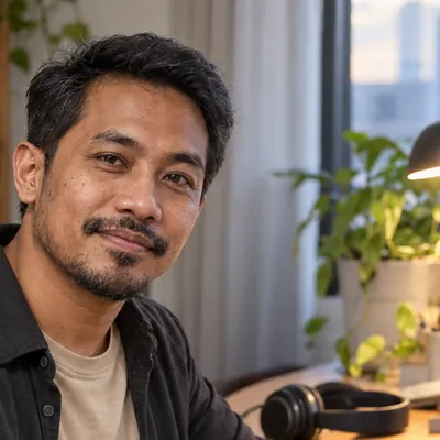 Foto ilustrasi: pria dewasa di depan laptop